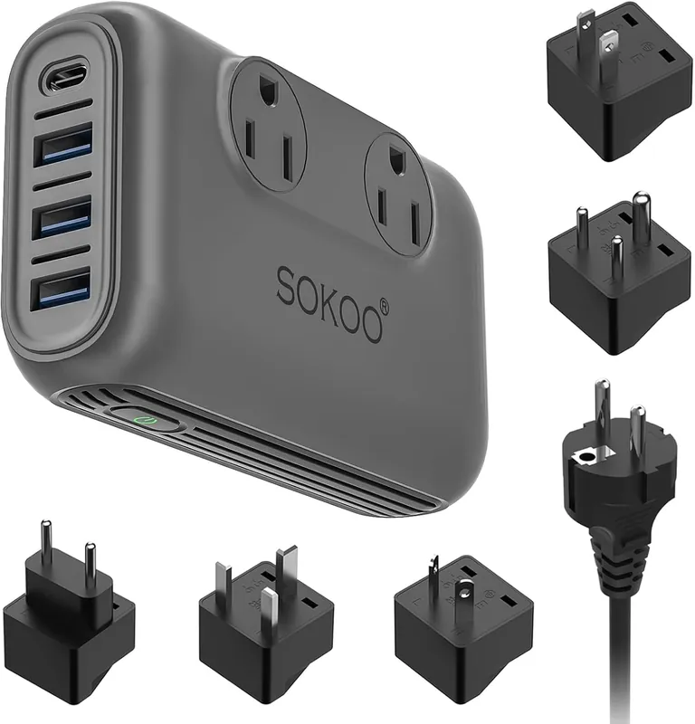 230W Voltage Converter with 5 Plug Adapters